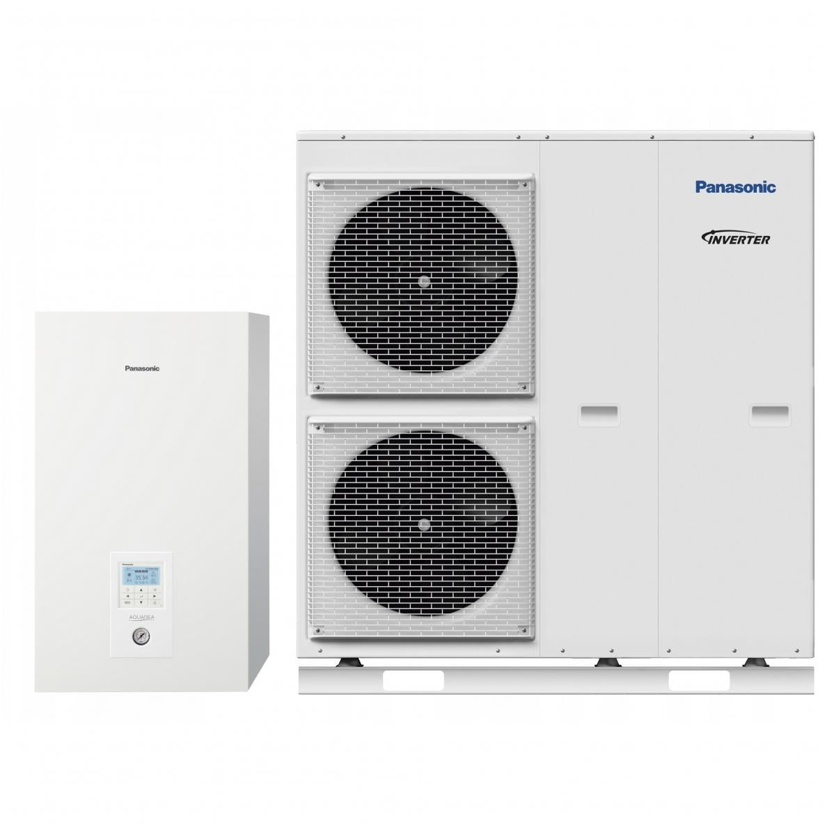 Panasonic Bi-Bloc 9 kW T-CAP Super tylus be integruoto boilerio WH-SQC09H3E8 / WH-UQ09HE8