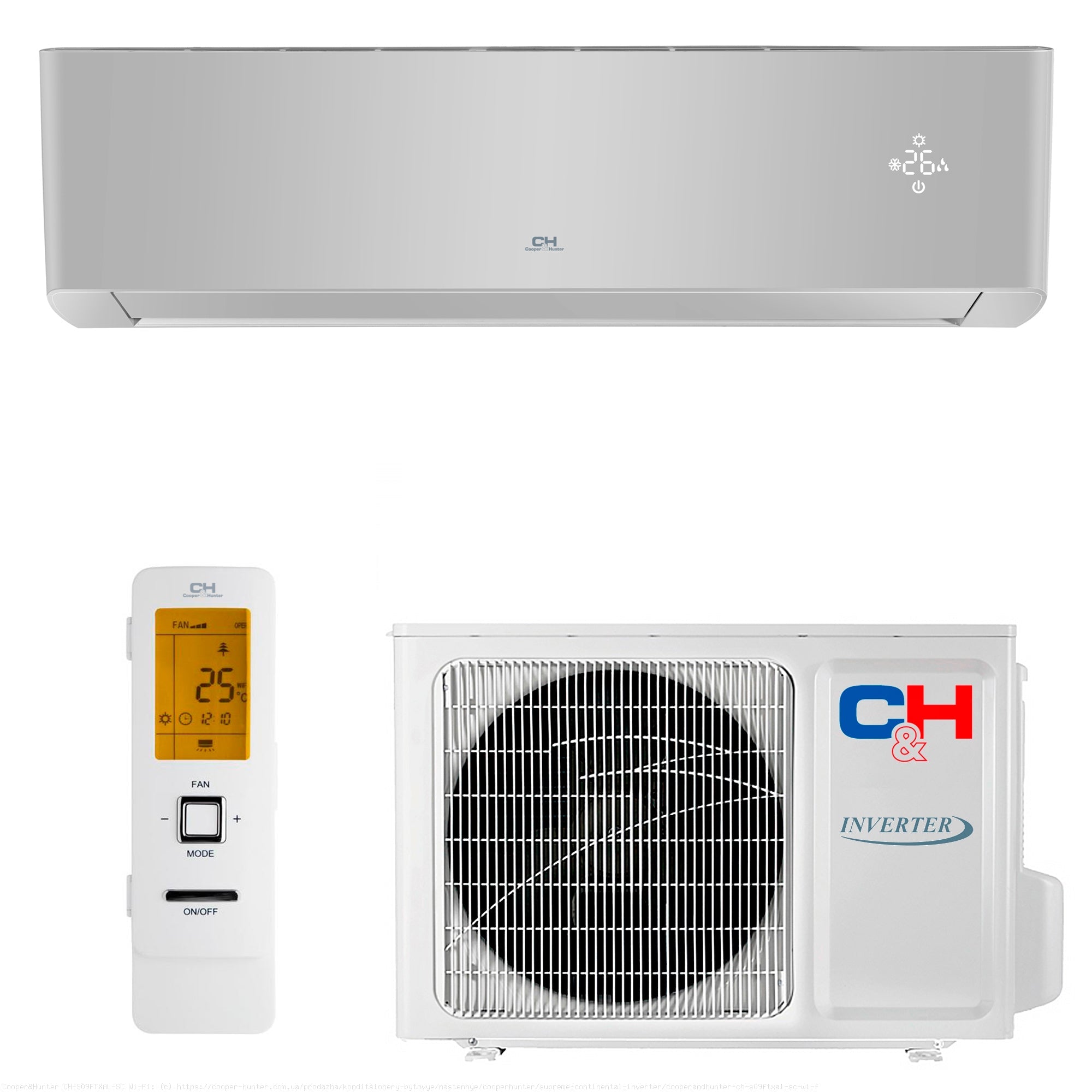 C&H Continental silver Split 3.53/3.81 kW